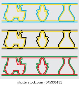 agricultural symbols, line types, vector
