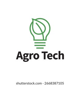 Emblema de tecnologia agrícola com ícone de folha
