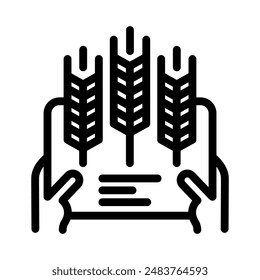 Agricultural Technology icon. Agriculture icon. Plant growth monitoring application.