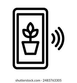 Agricultural Technology icon. Plant growth monitoring application