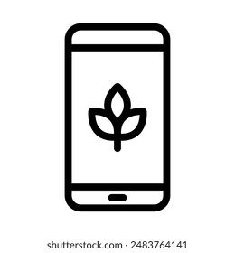 Agricultural Technology icon. Plant growth monitoring application.