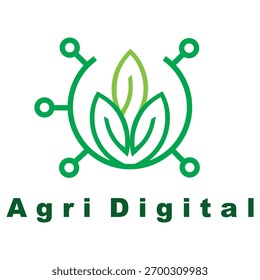Diseño de Vector de logotipo de tecnología agrícola

