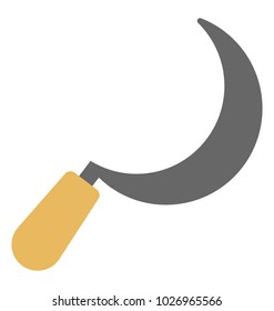 
An agricultural tool, sickle flat icon
