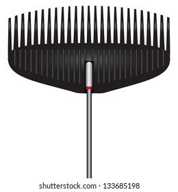 Agricultural tools for the collection of soil and leaf litter. Vector illustration.