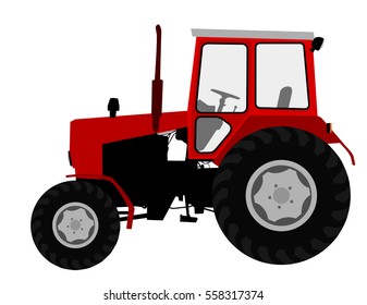 Landwirtschaftliche Zugmaschine, Nutzfahrzeug - Vektorgrafik