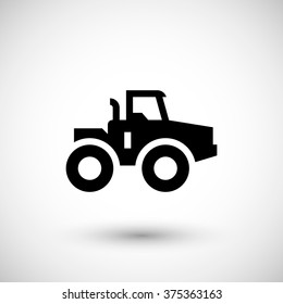 Agricultural tractor icon