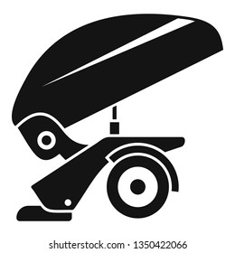 Agricultural trailer icon. Simple illustration of agricultural trailer vector icon for web design isolated on white background