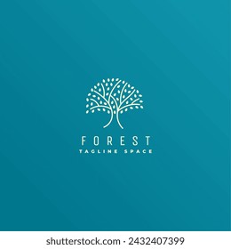 agricultural tree logo icon for forest growth template vector 