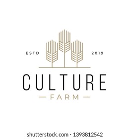 Agricultural Vector Logo Design Template