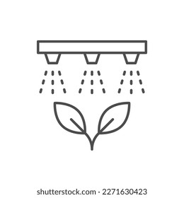 Agricultural watering system line icon