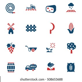 agricultural web icons for user interface design