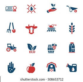 agricultural web icons for user interface design