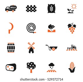 agricultural web icons for user interface design