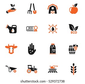 agricultural web icons for user interface design