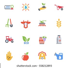 agricultural web icons for user interface design