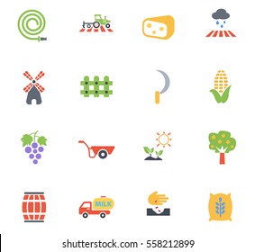 agricultural web icons for user interface design