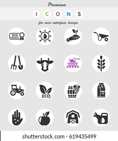 ícones da web do agriculture para o design da interface do usuário