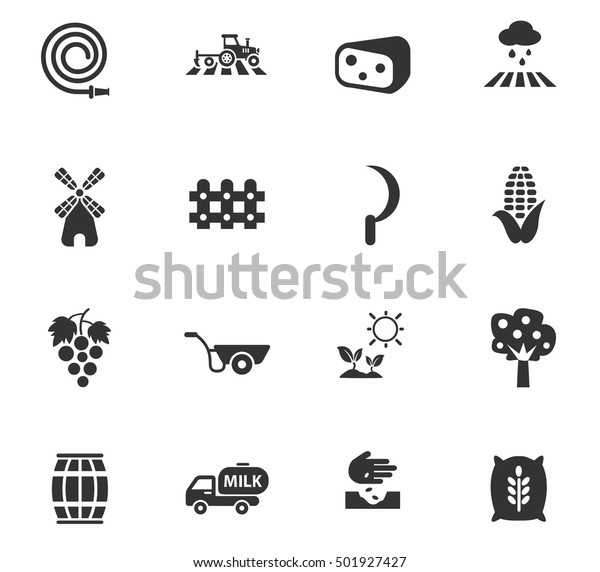 agricultural web\
icons for user interface\
design