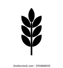 Plantilla vectorial de icono de la oreja de trigo agrícola. se puede editar el color.