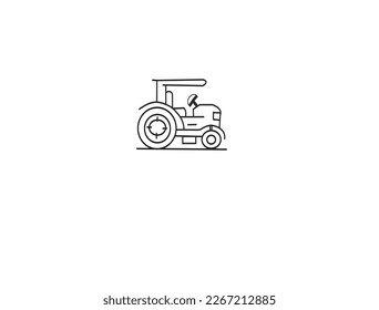 Agriculture, agricultural machinery, garden tools. Gardening equipment: tillers, cultivators, mini tractor. A set of colorful line icons on a theme: agriculture, farming, tillage, soil cultivation.