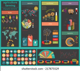 Agriculture, animal husbandry infographics, Vector illustration