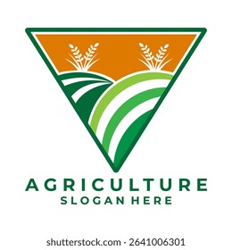 Agriculture Badge logo design vector. Agriculture logo design vector template