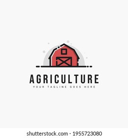 Agriculture barn logo vector illustration design. barn icon, symbol design