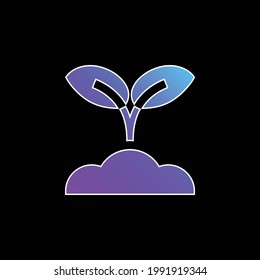 Agriculture blue gradient vector icon