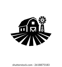 Agriculture building farming logo farm icon