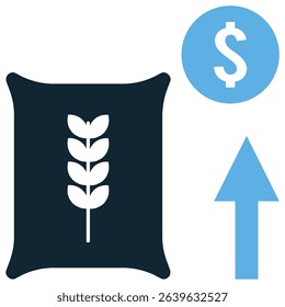 Agriculture business icon vector for commercial farming operations, agribusiness, and food industry economics. Ideal for supply chain, trade, and investment in agriculture.