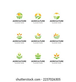 agriculture business logo illustration design vector