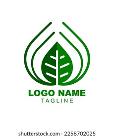 Agriculture business logo template unique green vector image