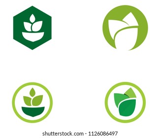 Agriculture business logo unique green vector image