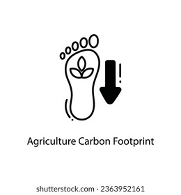 Agriculture Carbon Footprint doodle Icon Design illustration. Agriculture Symbol on White background EPS 10 File