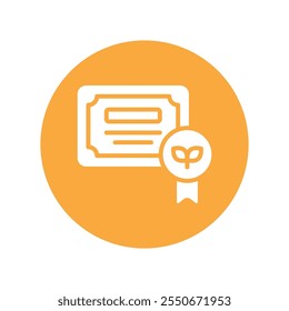 Glifo Vetor de Certificação Agrícola.  Arquivo Eps 10