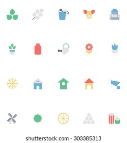Agriculture Colored Vector Icons 1