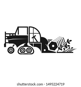 Agriculture combine icon. Simple illustration of agriculture combine vector icon for web design isolated on white background