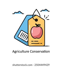 Vector de conservación de la agricultura Ilustración de estilo de icono de contorno lleno. Símbolo sobre fondo blanco EPS 10 Archivo