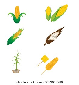 Agriculture corn vector icon design template