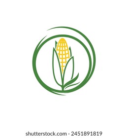 Agriculture corn vector icon design template