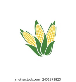 Plantilla de diseño de icono de Vector de maíz
