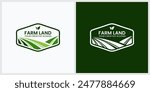 Agriculture creative logo elegant design line art badge vector illustration