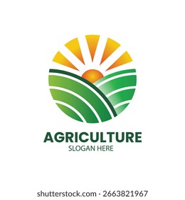 Vetor de design de logotipo digital de agricultura