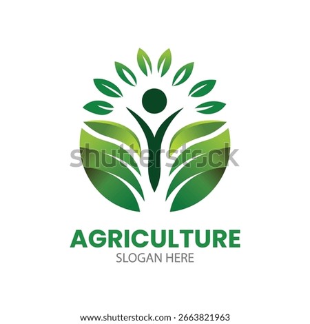 Agriculture digital Logo design vector