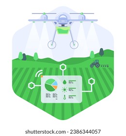 Agriculture Drones Eco Technology illustration 