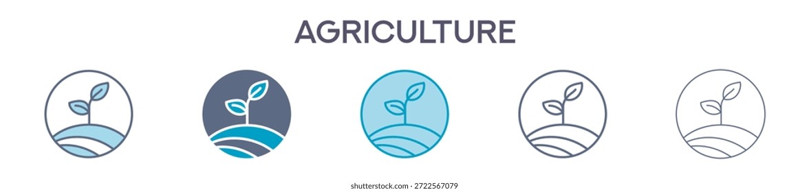 Elemento Agrícola Para Gráfico De Design - Estilos Múltiplos. Ilustração Vetorial De Duas Cores E Preto. Vários Designs De Ícones Podem Ser Usados Para Celular, Interface Do Usuário, Web