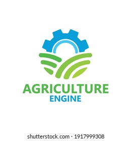 Agriculture engine logo template design