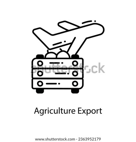 Agriculture Export doodle Icon Design illustration. Agriculture Symbol on White background EPS 10 File