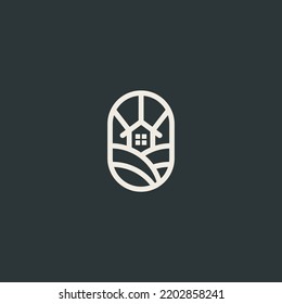 Agriculture Farm Barn Logo Template Vector Illustration