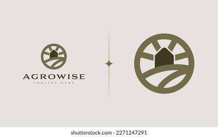Agriculture Farm Farming Harverst. Universal creative premium symbol. Vector sign icon logo template. Vector illustration